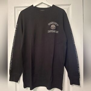 Harley Davidson  Willie G Skull Long Sleeve Tee - Black
